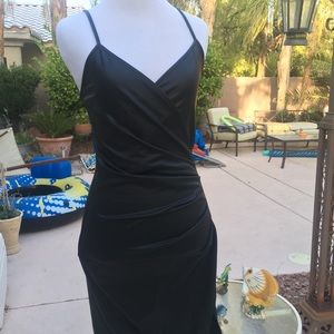 Fashion Nova fake leather black dress